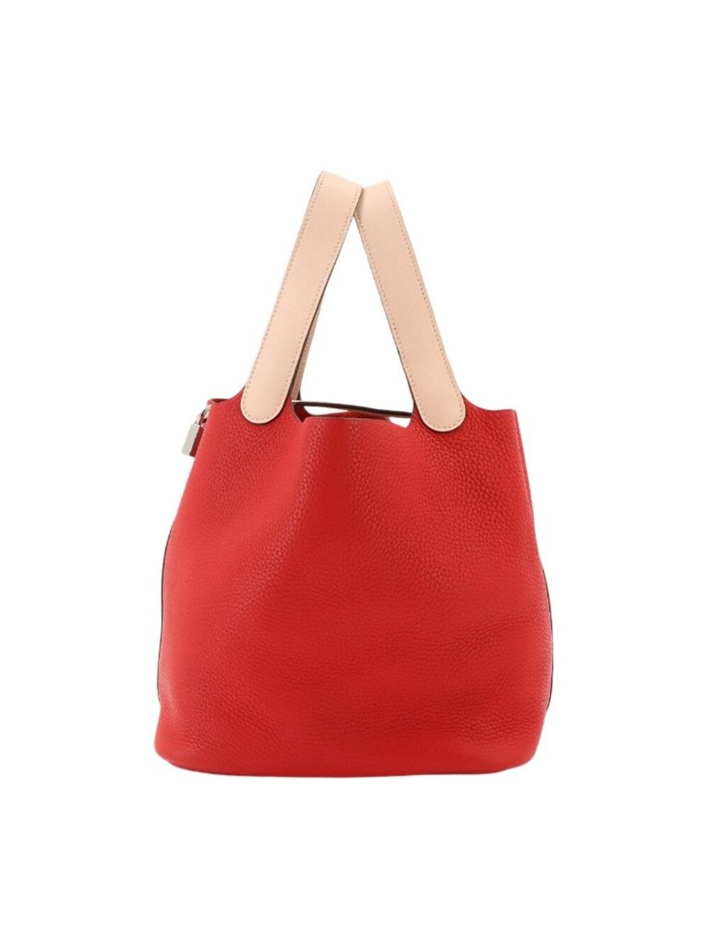 Hermes Picotin Lock Touch 22 Hand Bag Taurillon Clemence Swift Rouge Tomato
